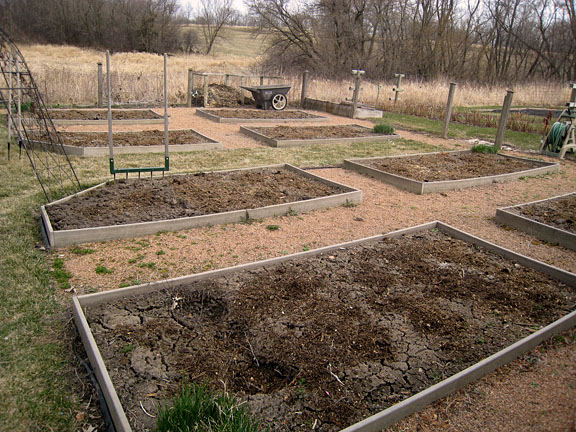 Compost Spread onto Garden Beds