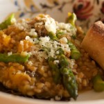 Barley Risotto with Butternut, Asparagus and Morels