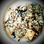 coconut rice with baked tofu