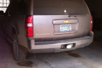 suburban in garage